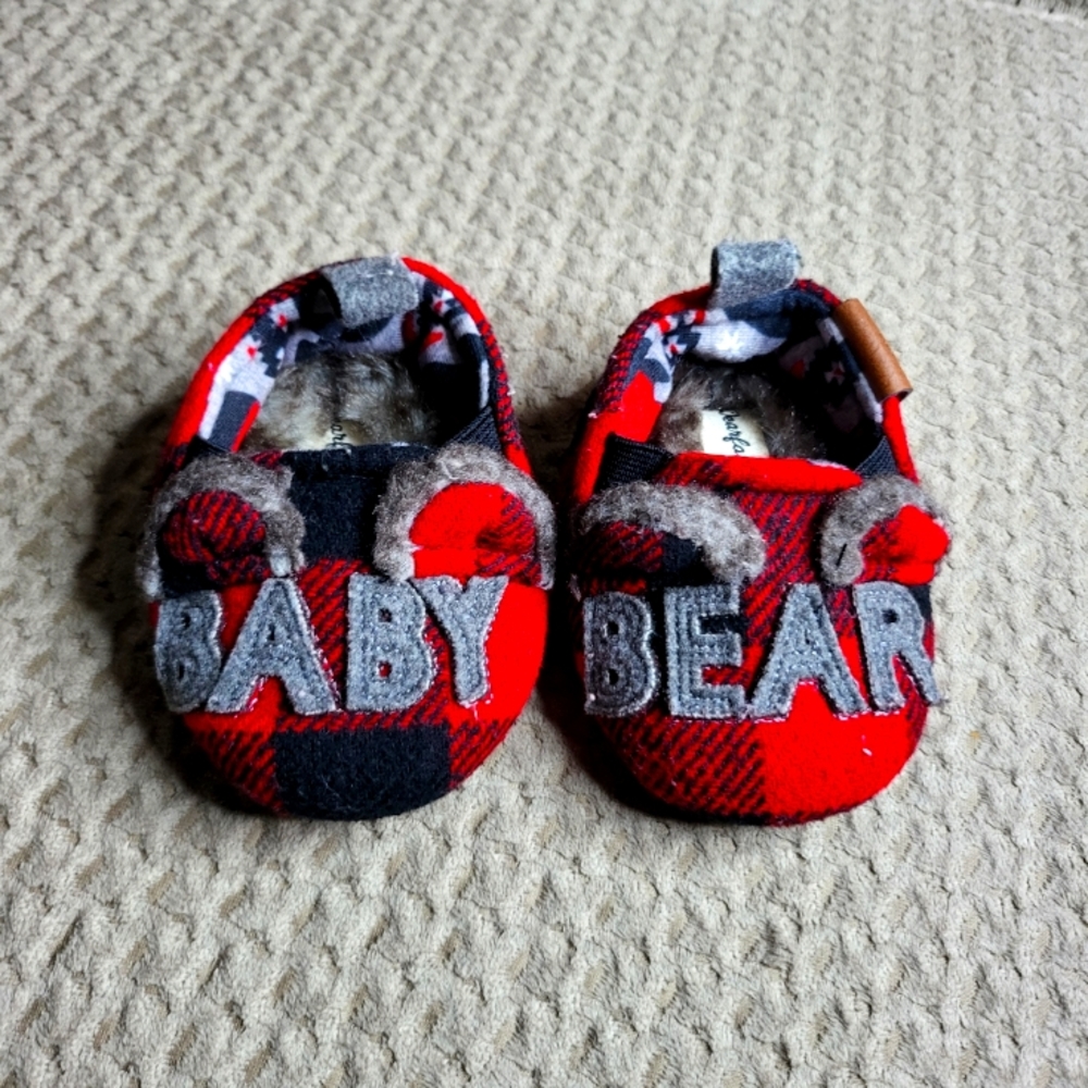 Dearfoams Unisex-child Lil Bear and Baby Bear Slipper